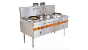 不銹鋼廚具設備,雙頭雙尾小炒爐